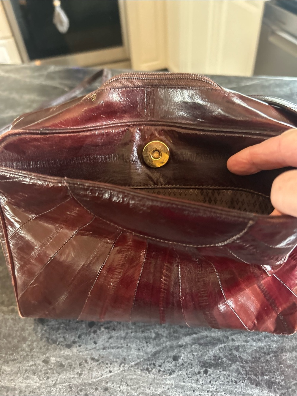 Vintage eel skin purse - Picture 11 of 14